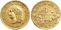 1 Песо United States of Colombia  (1863 - 1886) Золото 