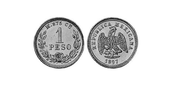 1 Песо Соединённые Штаты Мексики (1867 - ) Золото 