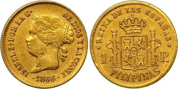 1 Песо Філіппіни Золото Isabella II of Spain (1830- 1904)