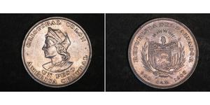 1 Песо Сальвадор Серебро Христофор Колумб (1451 - 1506)