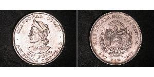 1 Песо Сальвадор Серебро Христофор Колумб (1451 - 1506)