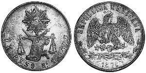1 Песо Соединённые Штаты Мексики (1867 - ) Серебро 