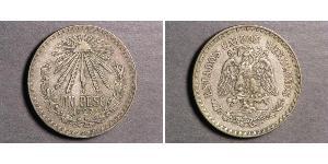 1 Песо Соединённые Штаты Мексики (1867 - ) Серебро 