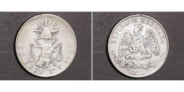 1 Песо Соединённые Штаты Мексики (1867 - ) Серебро 