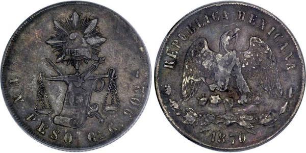 1 Песо Соединённые Штаты Мексики (1867 - ) Серебро 