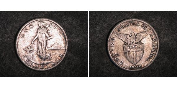 1 Песо Филиппины Серебро 