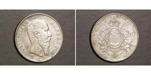 1 Песо Second Mexican Empire (1864 - 1867) Срібло Maximilian I of Mexico (1832 - 1867)