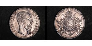 1 Песо Second Mexican Empire (1864 - 1867) Срібло Maximilian I of Mexico (1832 - 1867)