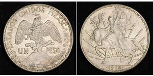 1 Песо Мексиканські Сполучені Штати (1867 - ) Срібло 