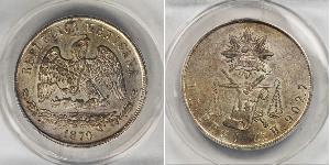 1 Песо Мексиканські Сполучені Штати (1867 - ) Срібло 