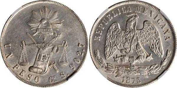 1 Песо Мексиканські Сполучені Штати (1867 - ) Срібло 