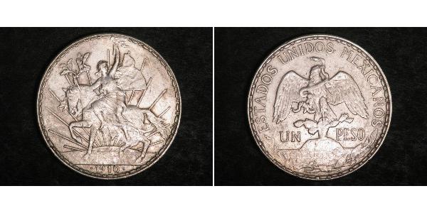 1 Песо Мексиканські Сполучені Штати (1867 - ) Срібло 