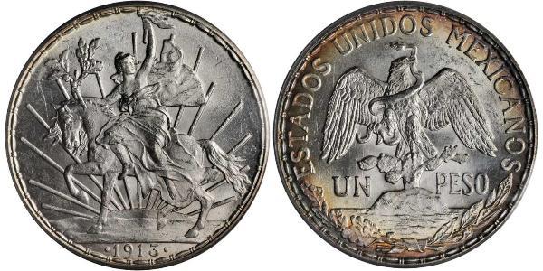 1 Песо Мексиканські Сполучені Штати (1867 - ) Срібло 