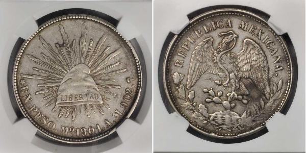 1 Песо Мексиканські Сполучені Штати (1867 - ) Срібло 