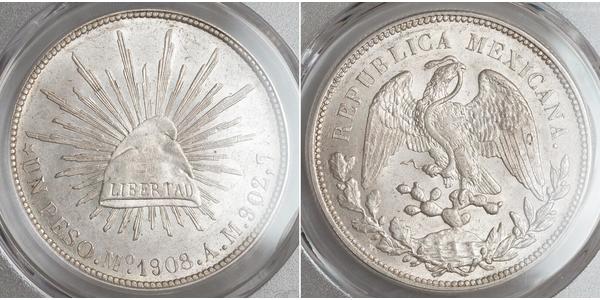 1 Песо Мексиканські Сполучені Штати (1867 - ) Срібло 