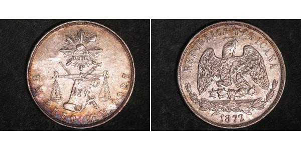 1 Песо Мексиканські Сполучені Штати (1867 - ) Срібло 