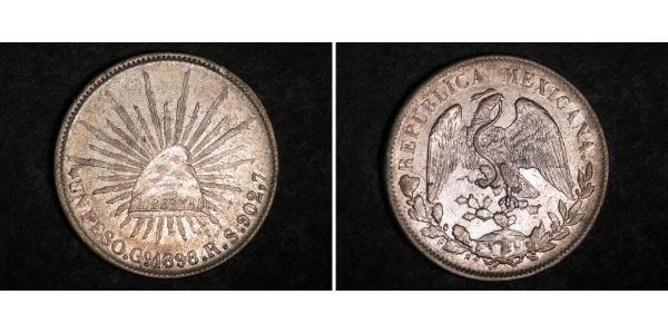 1 Песо Мексиканські Сполучені Штати (1867 - ) Срібло 