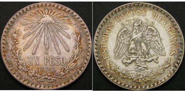 1 Песо Мексиканські Сполучені Штати (1867 - ) Срібло 
