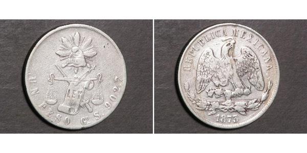 1 Песо Мексиканські Сполучені Штати (1867 - ) Срібло 