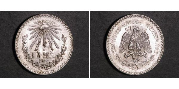 1 Песо Мексиканські Сполучені Штати (1867 - ) Срібло 