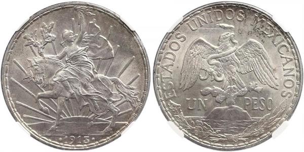 1 Песо Мексиканські Сполучені Штати (1867 - ) Срібло 