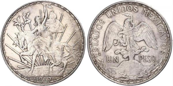 1 Песо Мексиканські Сполучені Штати (1867 - ) Срібло 