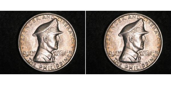 1 Песо Філіппіни Срібло Douglas MacArthur (1880 - 1964) 