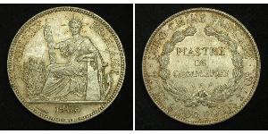 1 Пиастр Французский Индокитай (1887-1954) Серебро 