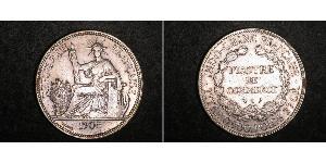 1 Пиастр Французский Индокитай (1887-1954) Серебро 