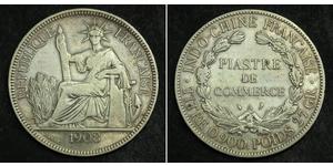 1 Пиастр Французский Индокитай (1887-1954) Серебро 
