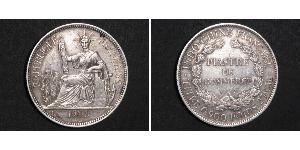 1 Пиастр Французский Индокитай (1887-1954) Серебро 