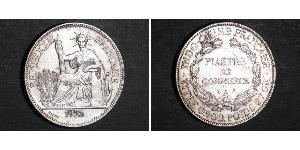 1 Пиастр Французский Индокитай (1887-1954) Серебро 