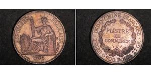 1 Пиастр Французский Индокитай (1887-1954) Серебро 