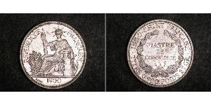1 Пиастр Французский Индокитай (1887-1954) Серебро 