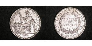 1 Пиастр Французский Индокитай (1887-1954) Серебро 