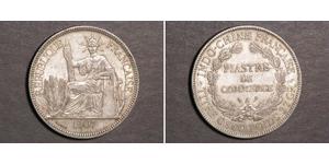 1 Пиастр Французский Индокитай (1887-1954) Серебро 