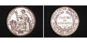 1 Пиастр Французский Индокитай (1887-1954) Серебро 