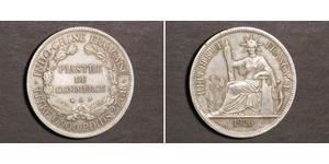 1 Пиастр Французский Индокитай (1887-1954) Серебро 