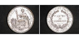 1 Пиастр Французский Индокитай (1887-1954) Серебро 