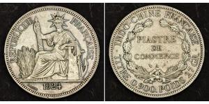 1 Пиастр Французский Индокитай (1887-1954) Серебро 
