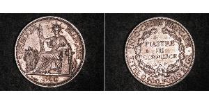 1 Пиастр Французский Индокитай (1887-1954) Серебро 