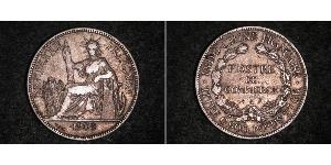 1 Пиастр Французский Индокитай (1887-1954) Серебро 