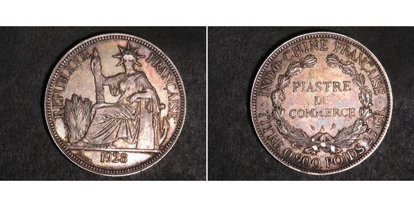 1 Пиастр Французский Индокитай (1887-1954) Серебро 