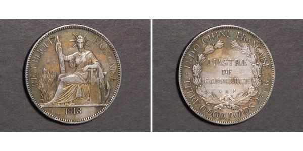 1 Пиастр Французский Индокитай (1887-1954) Серебро 