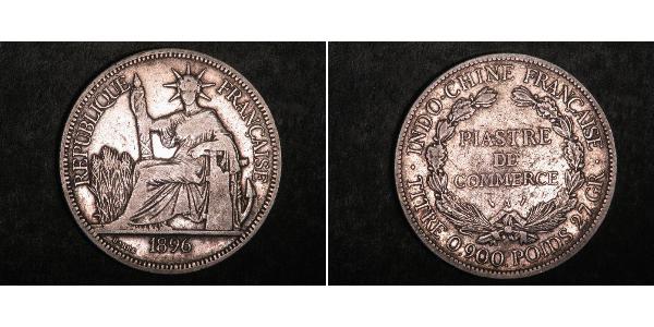 1 Пиастр Французский Индокитай (1887-1954) Серебро 