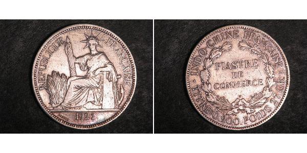 1 Пиастр Французский Индокитай (1887-1954) Серебро 