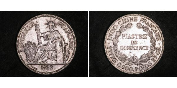1 Пиастр Французский Индокитай (1887-1954) Серебро 