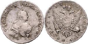 1 Полтина Российская империя (1720-1917) Серебро Елизавета  I Петровна (1709-1762)