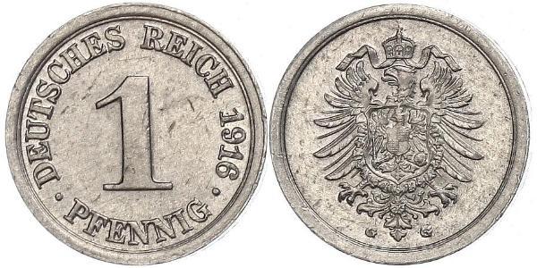 1 Пфенниг Германская империя (1871-1918) / Германия  