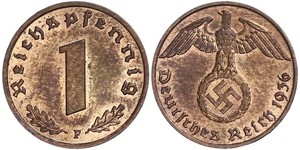 1 Пфенниг Третий рейх (1933-1945) Бронза 